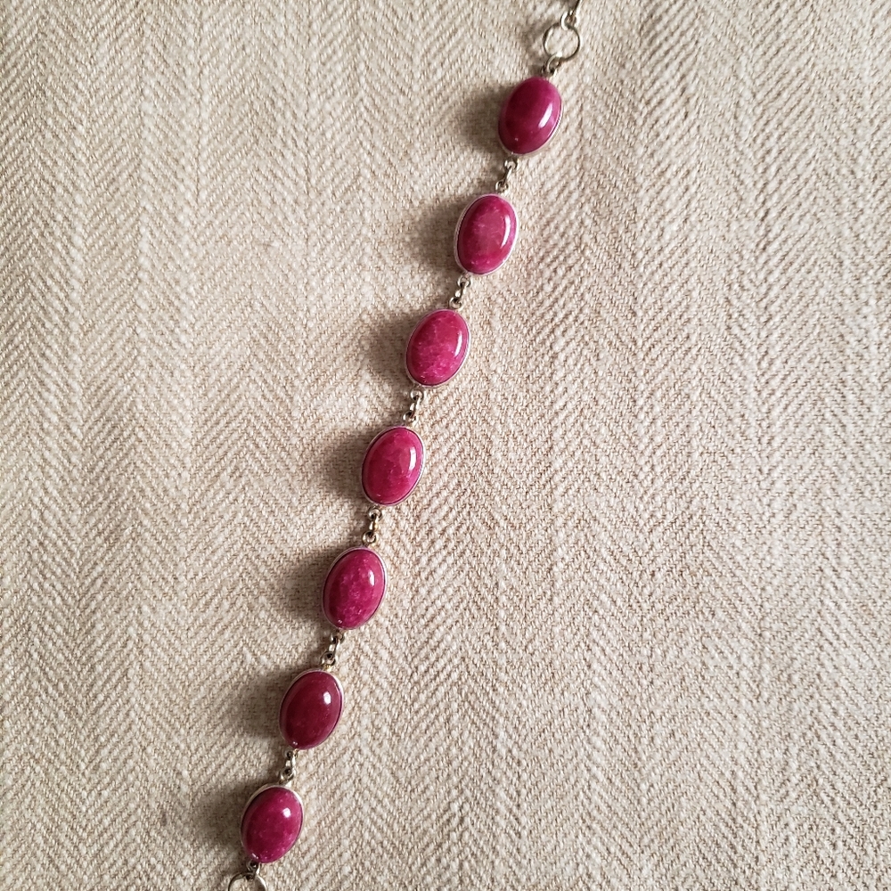 RUBY Bracelet Sterling Silver 7"